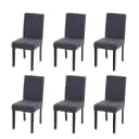MCW 6er-Set Esszimmerstuhl Littau Textil Anthrazitgrau Bild 2