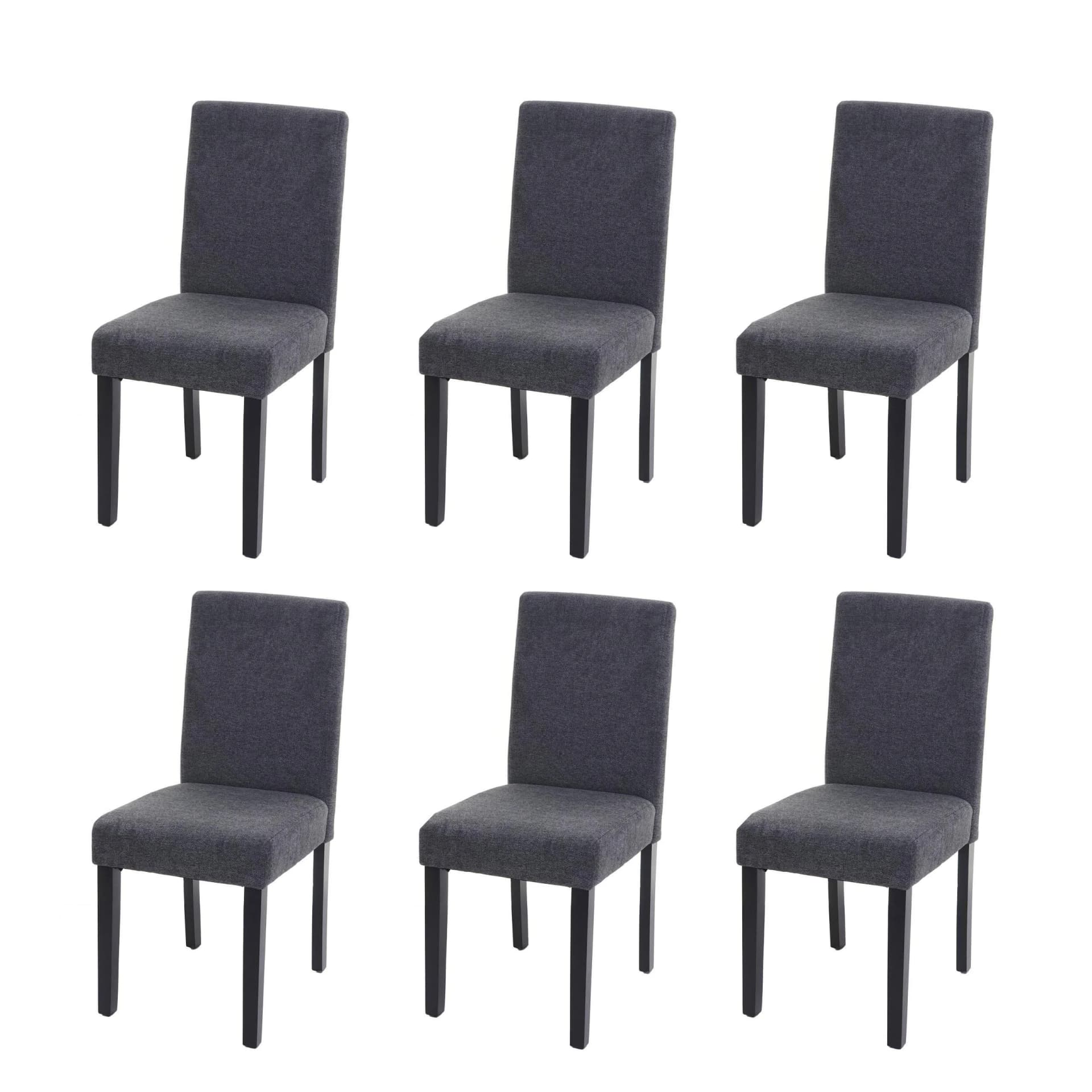 MCW 6er-Set Esszimmerstuhl Littau Textil Anthrazitgrau - Bild 2