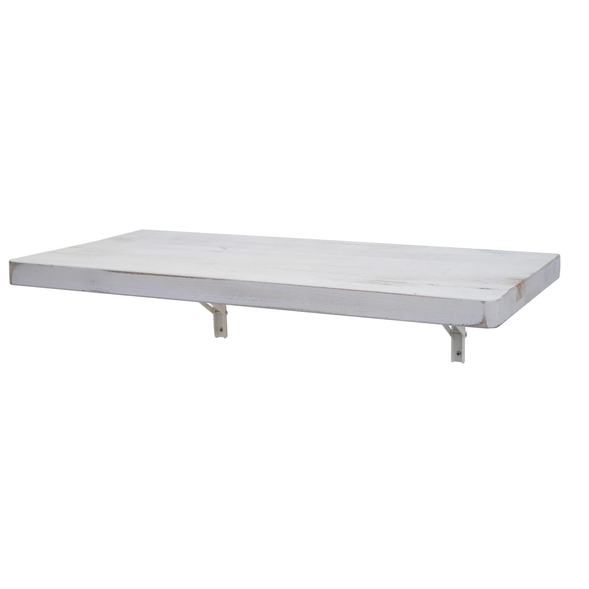 Wandtisch MCW-H48 Wandklapptisch Wandregal Tisch Klappbar Massivholz Shabby Weiß - Bild 2