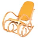 MCW Schaukelstuhl Gallarate Schwingsessel Eiche-Optik Gelb Stoff Bild 2