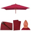 Ersatz-Bezug für Gastronomie Holz-Sonnenschirm MCW-C57 4x4m Polyester Bordeaux Bild 1