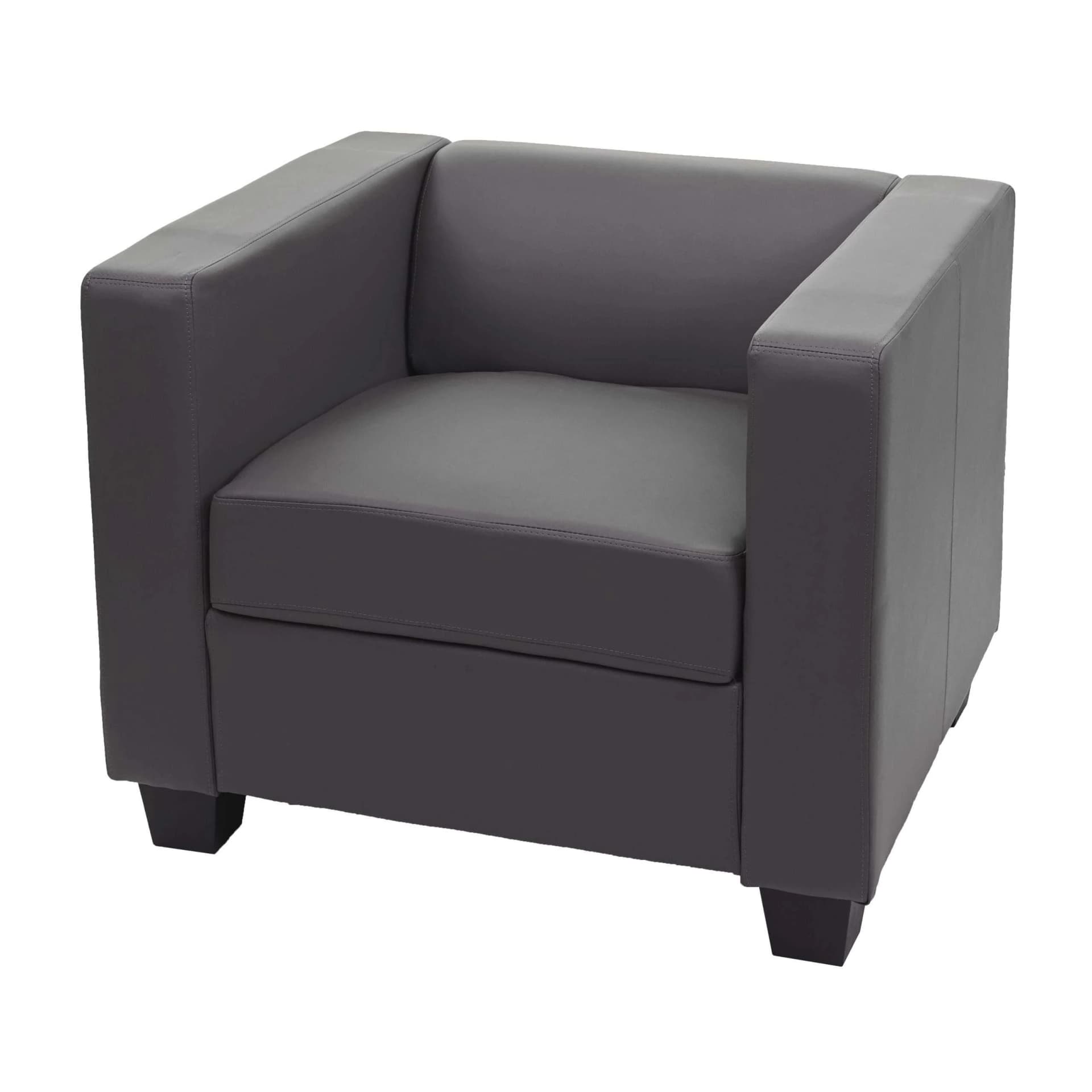 MCW Loungesessel Lille Kunstleder Dunkelgrau - Bild 2