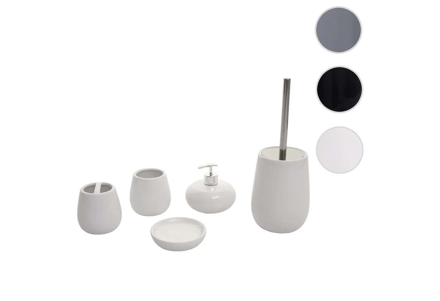 MCW Bad-Accessoire-Set 5-tlg. Keramik Weiß Seifenspender - Bild 3