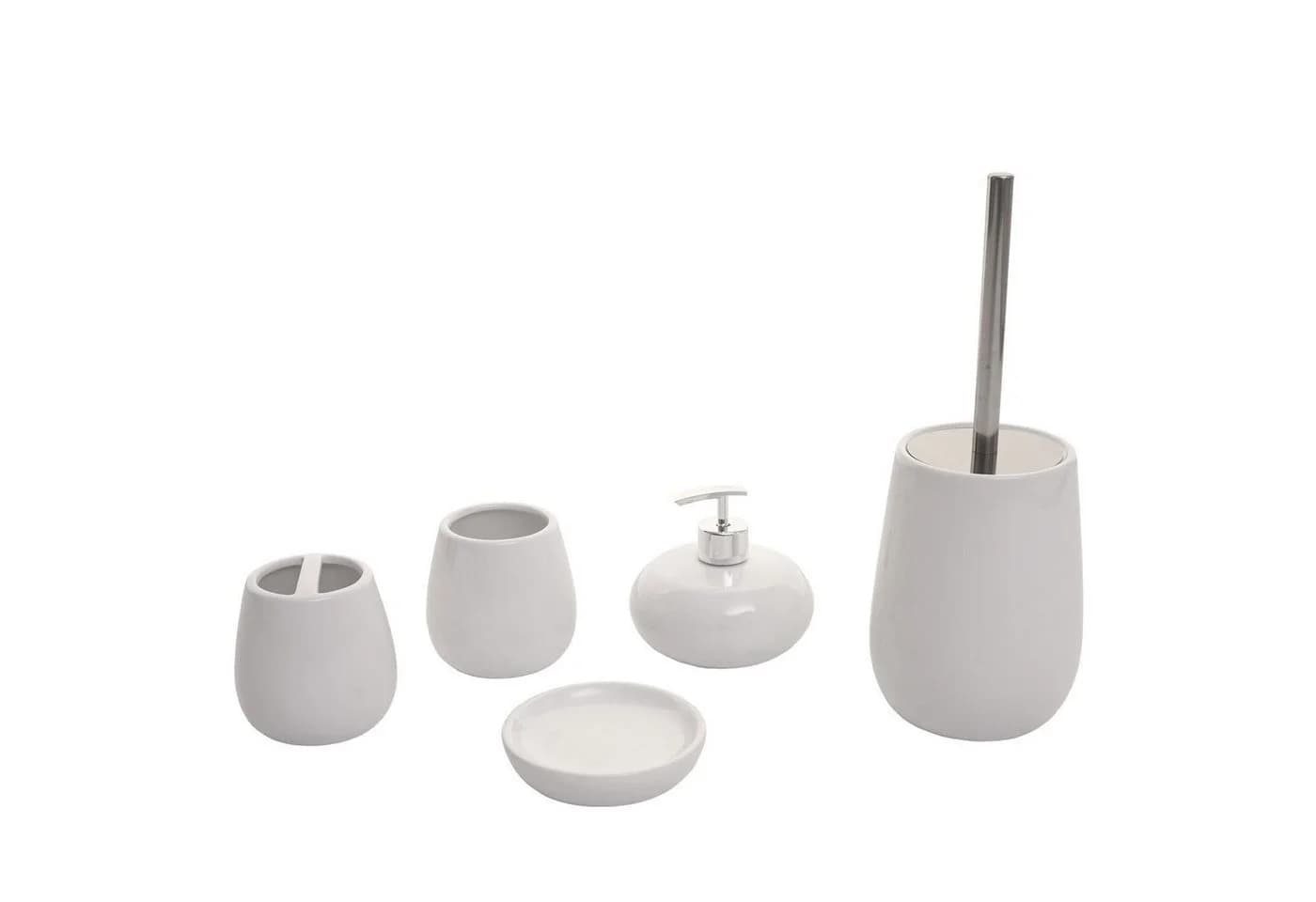 MCW Bad-Accessoire-Set 5-tlg. Keramik Weiß Seifenspender - Bild 5