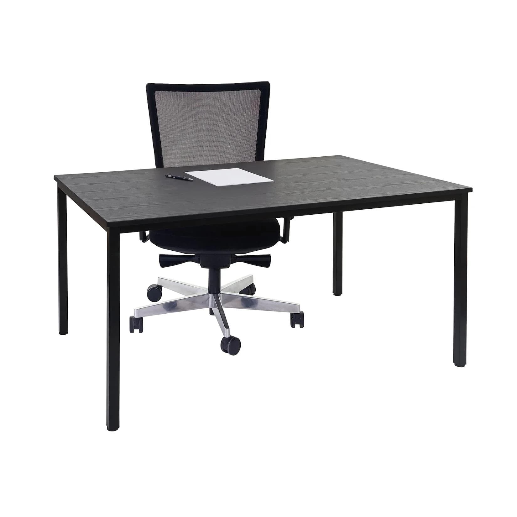 MCW Schreibtisch Petrila 120x80cm MDF Schwarze Eiche-Optik - Bild 1