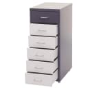 MCW Rollcontainer Preston T851 Stahlschrank 6 Schubladen Grau/Weiß Bild 2