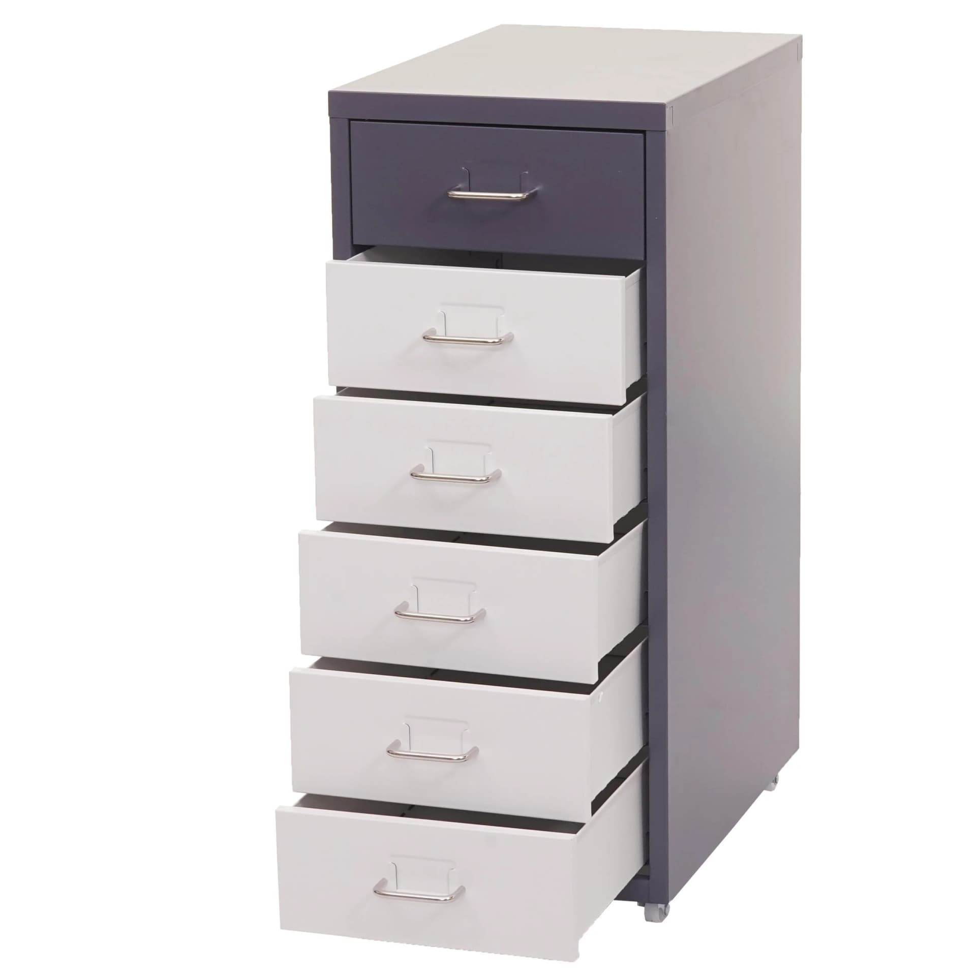 MCW Rollcontainer Preston T851 Stahlschrank 6 Schubladen Grau/Weiß - Bild 2