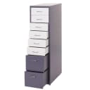 MCW Rollcontainer Preston T851 Stahlschrank 8 Schubladen Grau/Weiß Bild 2