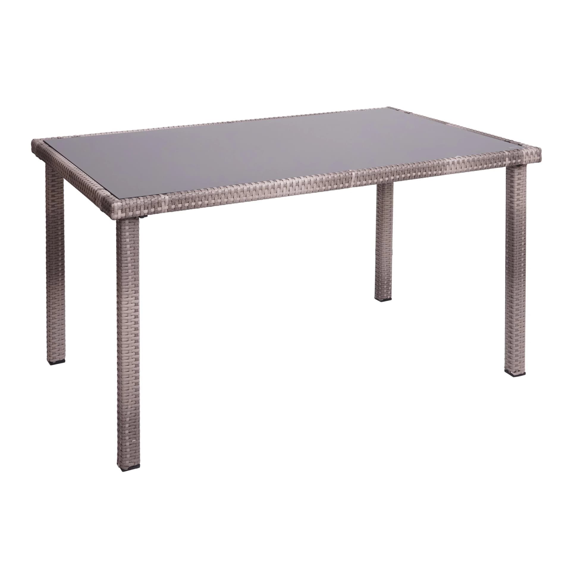 MCW Poly-Rattan Gartentisch Grau-Braun 120x75cm - Bild 2