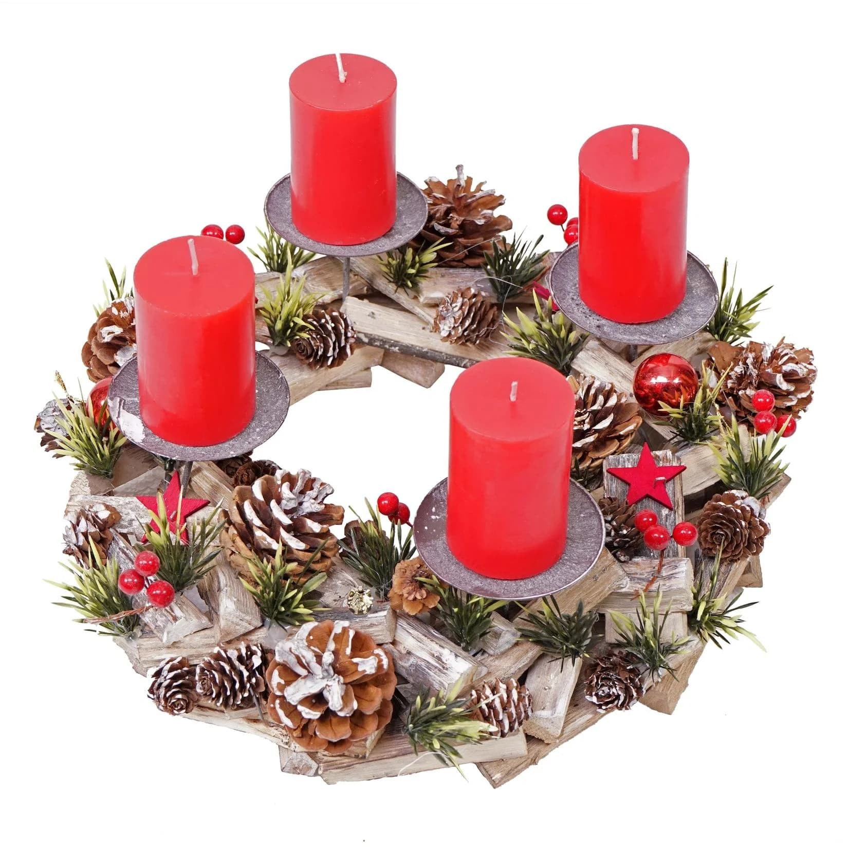 MCW Adventskranz MCW-H50 50 cm mit 4 Kerzenhaltern