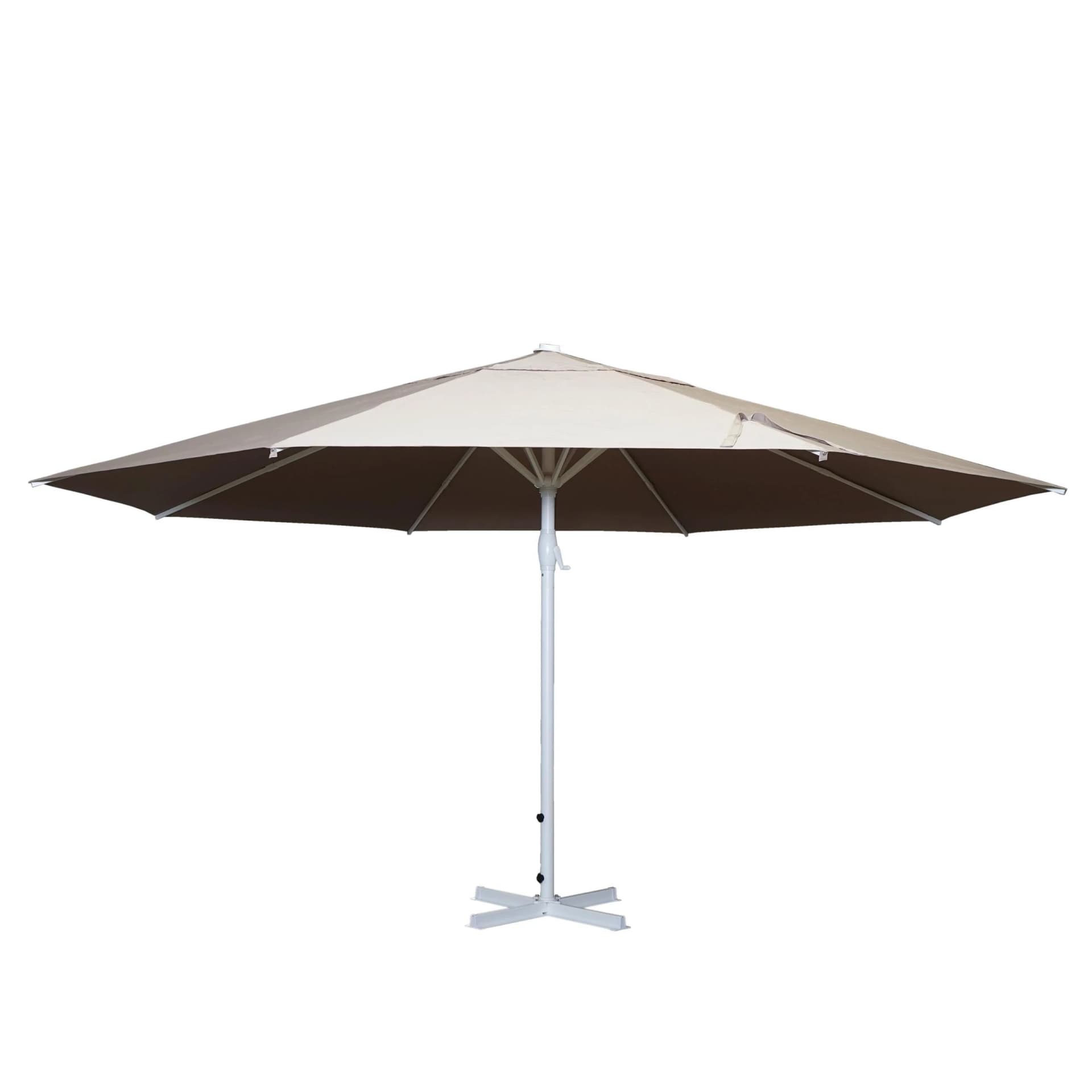 Sonnenschirm Carpi II Gastronomie-Marktschirm 5m Polyester/Alu Mast Creme-Beige - Bild 2