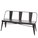3er Sitzbank MCW-H10 Schwarz-Grau Kunstleder Chesterfield Industrial Bild 1
