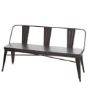 3er Sitzbank MCW-H10 Schwarz-Grau Kunstleder Chesterfield Industrial Bild 2