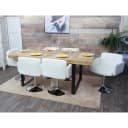 MCW 6er-Set Esszimmerstuhl Houston Weiß Kunstleder Chrom Bild 1