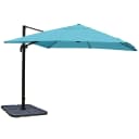 Gastronomie-Ampelschirm MCW-A96 3x3m Polyester Alu/Stahl Türkis Bild 2