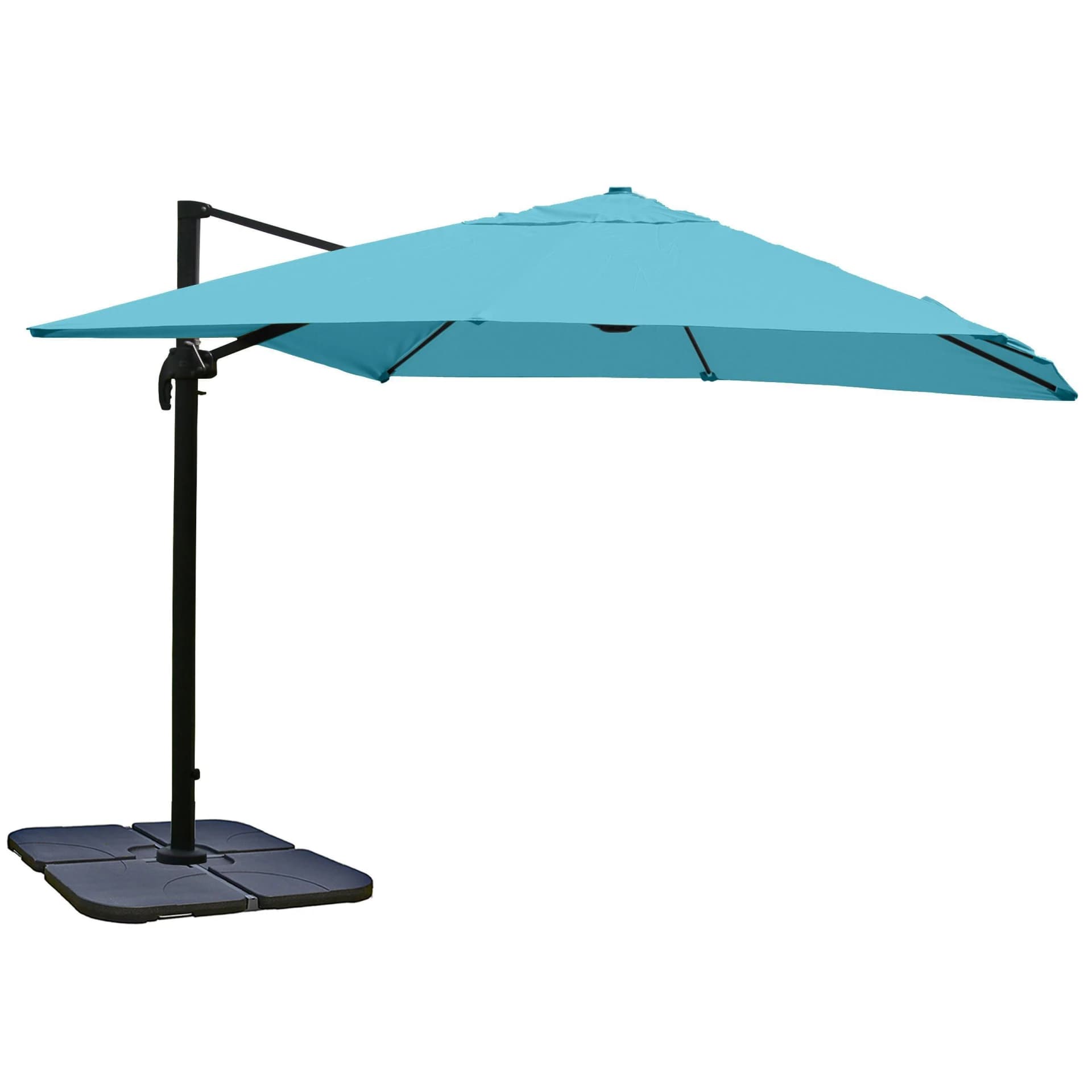 Gastronomie-Ampelschirm MCW-A96 3x3m Polyester Alu/Stahl Türkis - Bild 2