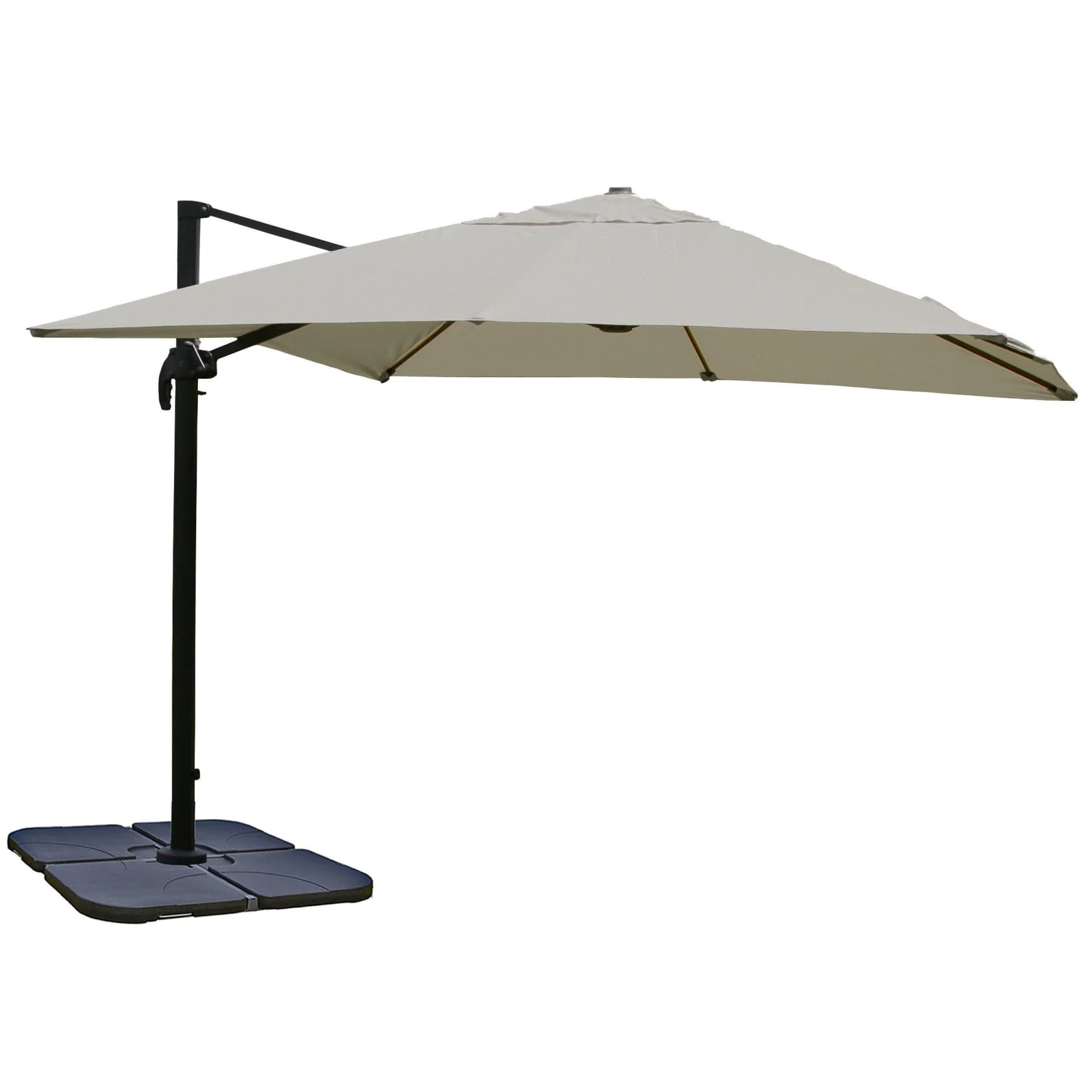 Gastronomie-Ampelschirm MCW-A96 3,5x3,5m Creme-Grau - Bild 2