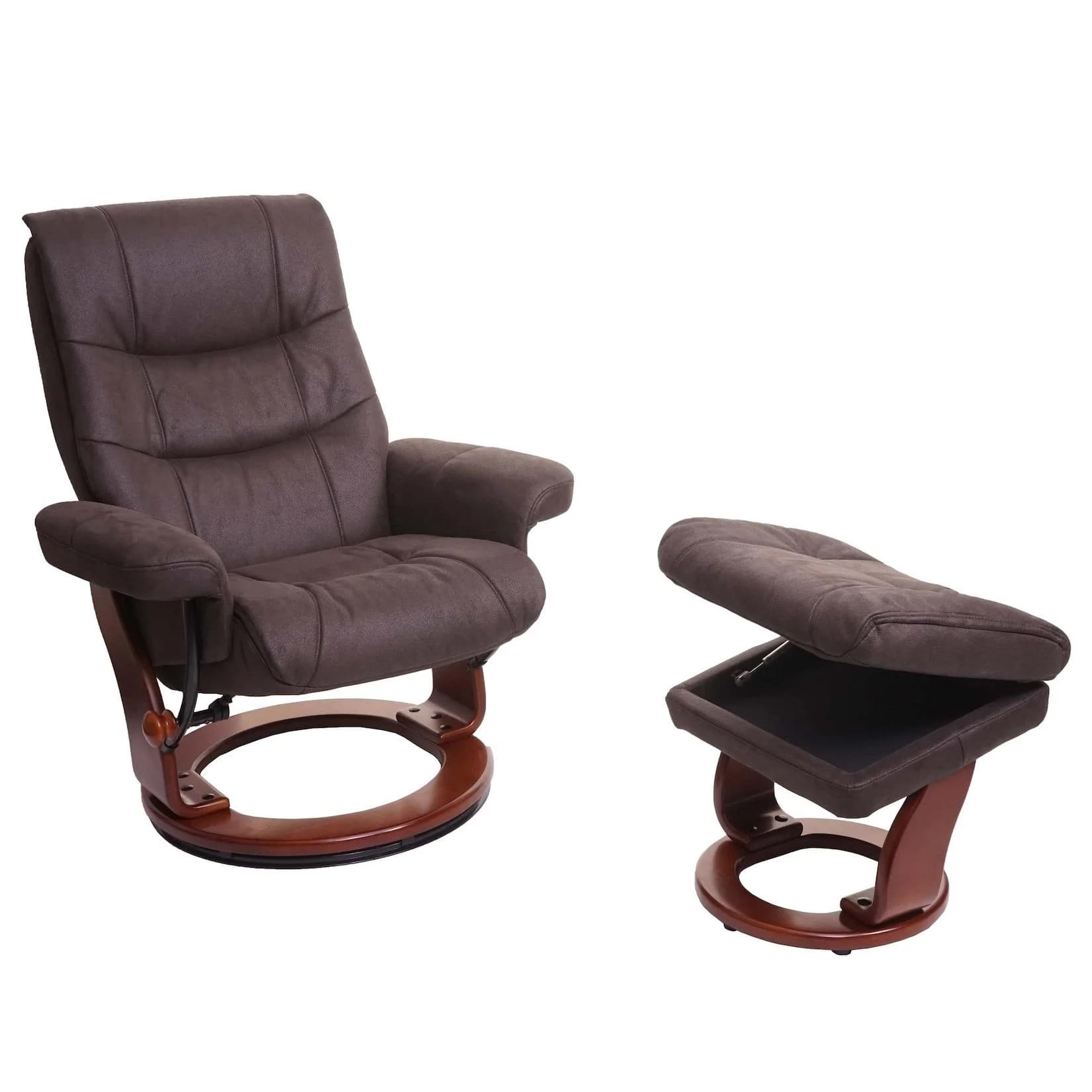 MCA Relaxsessel MCW-J42 TV-Sessel mit Hocker Schwarz-Braun
