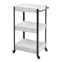 MCW Servierwagen MCW-H22 Massiv-Holz Shabby Weiß mit 3 Ablagekörben Bild 2