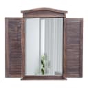 MCW Wandspiegel Badspiegel mit Fensterläden Shabby Braun Bild 2