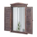 MCW Wandspiegel Badspiegel mit Fensterläden Shabby Braun Bild 3