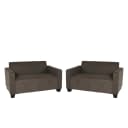 MCW Sofa-Garnitur 2x 2er Sofa Moncalieri Stoff Braun Bild 1