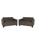 MCW Sofa-Garnitur 2x 2er Sofa Moncalieri Stoff Braun Bild 2