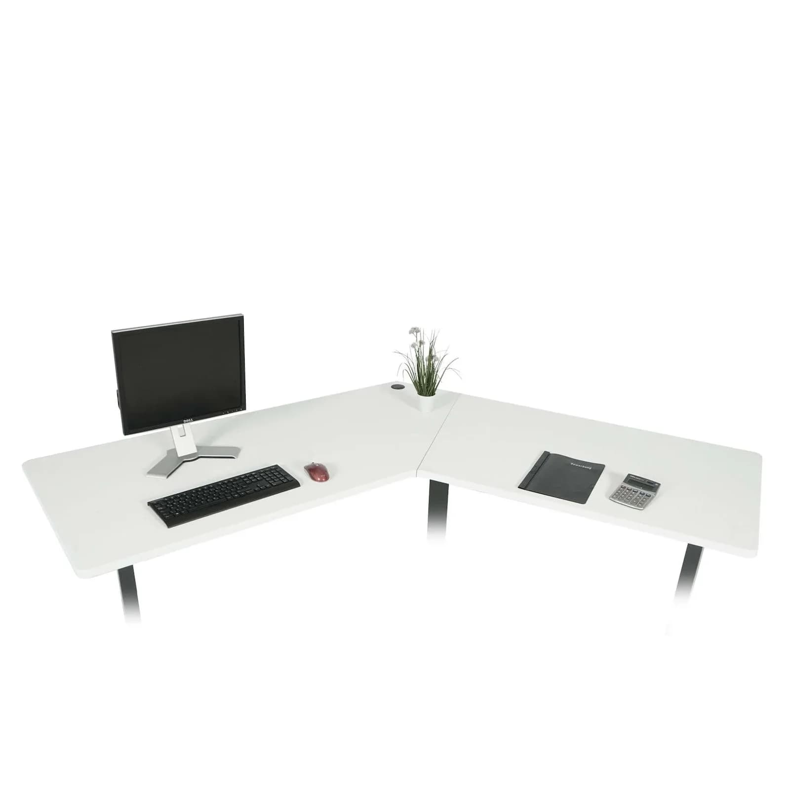 MCW Tischplatte MCW-D40 für Eck-Schreibtisch 120° Weiß