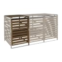 MCW Mülltonnenbox XL Massivholz Dunkelbraun Bild 2