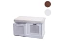 MCW Sitzbank Garderobenbank mit Staufächern und Kissen Weiß/Creme Bild 2