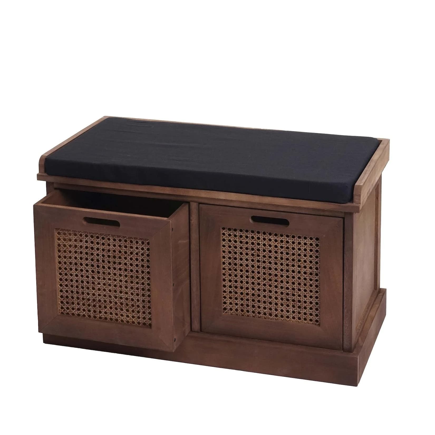 MCW Polsterbank MCW-J49 mit 2 Staufächern Braun/Schwarz