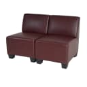 MCW Modular 2-Sitzer Sofa Moncalieri Kunstleder Rot-Braun Ohne Armlehnen Bild 2