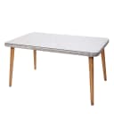MCW Poly-Rattan Esstisch Halbrund Grau Stahl Akazie Bild 2