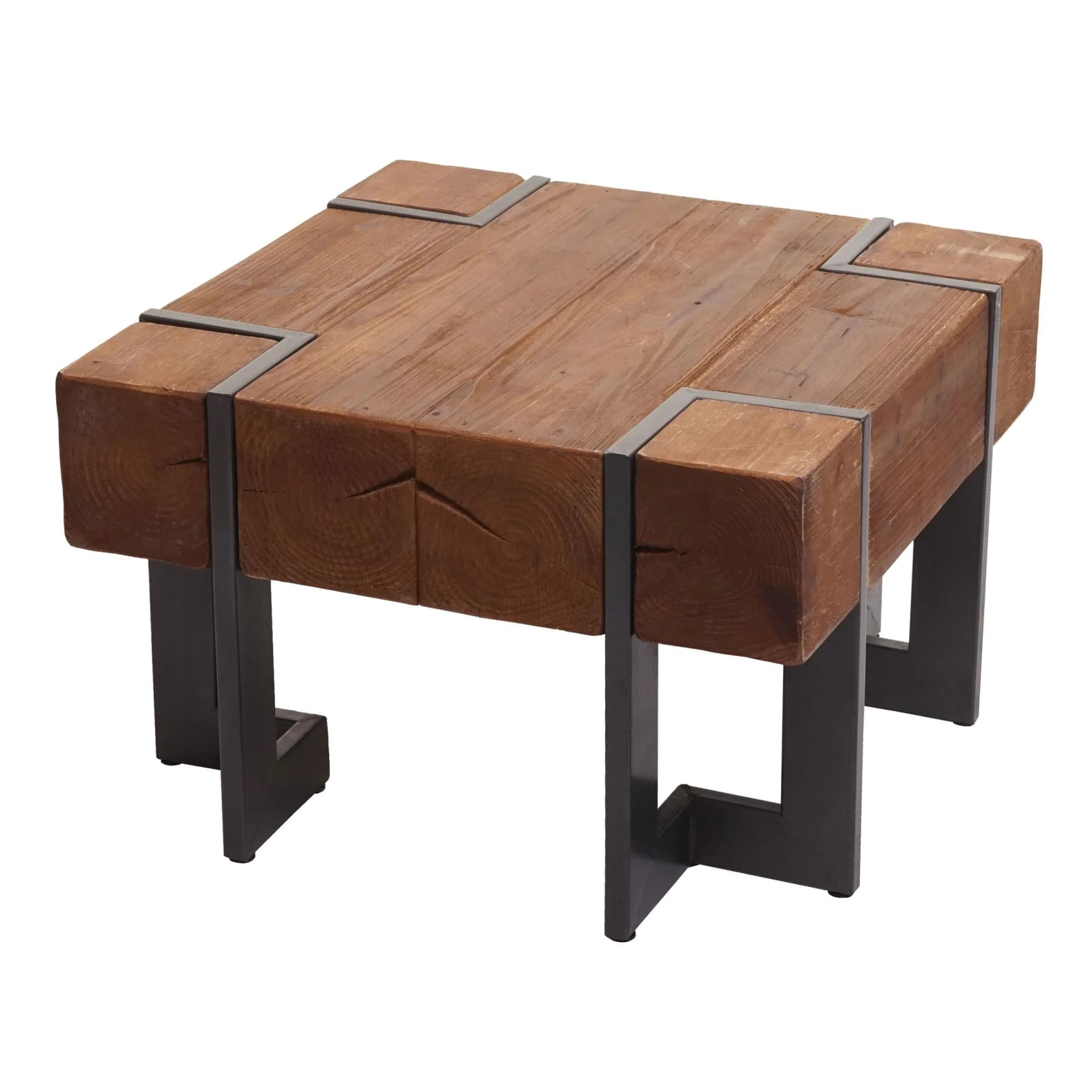 MCW Couchtisch MCW-A15 Rustikal Tanne Holz Braun 60x60cm - Bild 2