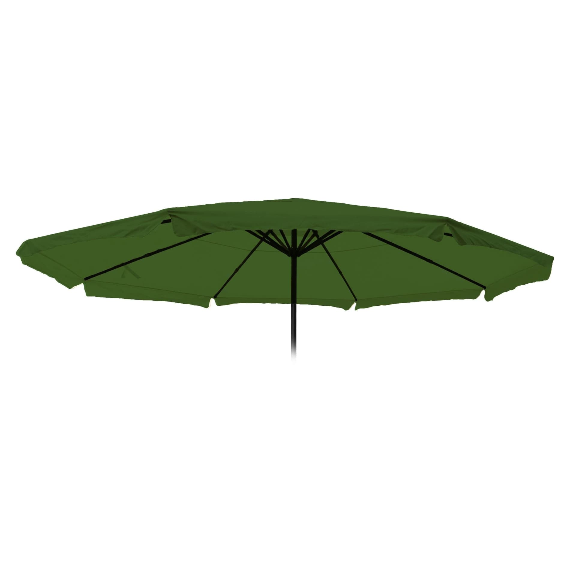 Ersatz-Bezug für Sonnenschirm Carpi Pro, Gastronomie Marktschirm mit Volant Ø 5m, Polyester Grün - Bild 2
