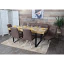 MCW Esszimmer-Set MCW-H70 mit 4 Stühlen und Sitzbank Braun Bild 1