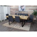 MCW Esszimmer-Set MCW-H70, 5-tlg. Dunkelgrau Stoff/Edelstahl Bild 1