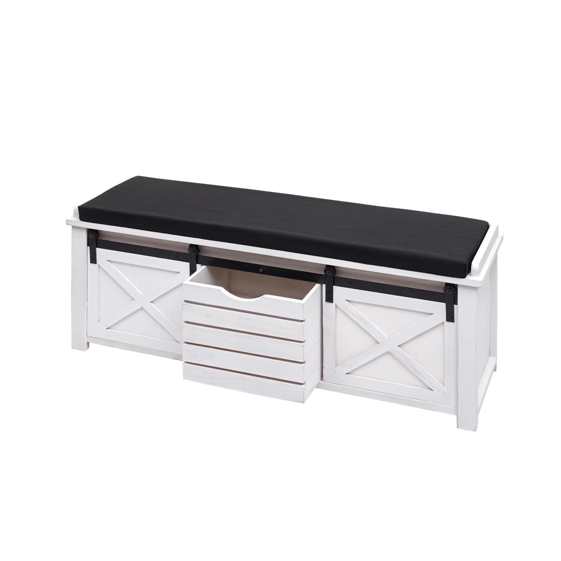 Sitzbank mit Staufächern MCW-H53 - Shabby-Look Polsterbank - Bild 2