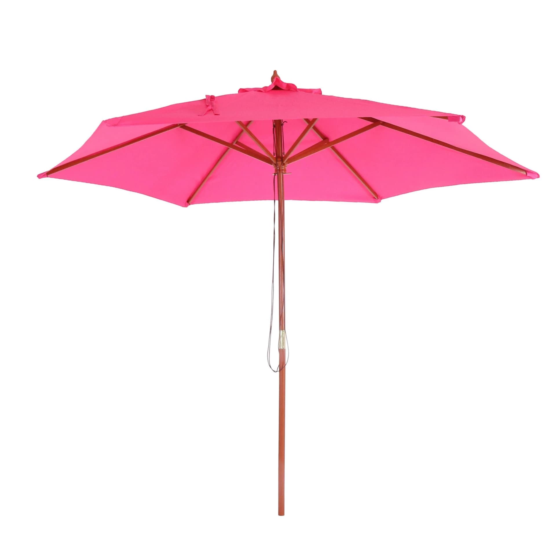 Sonnenschirm Lissabon, Gartenschirm Marktschirm, Ø 3m Polyester/Holz Rosa - Bild 2
