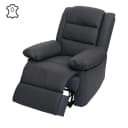 Fernsehsessel MCW-G15 Grau Leder Kunstleder Relaxsessel Bild 1