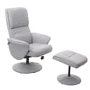 MCW Relaxsessel Stockholm Fernsehsessel mit Hocker Stoff hellgrau Bild 1