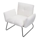 Lounge-Sessel MCW-K34 Cocktailsessel Bouclé Stoff Weiß MVG-zertifiziert Bild 2