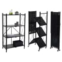 MCW Regal MCW-J85 Standregal Wohnregal Faltbar Stahl Schwarz 4 Ebenen Bild 1