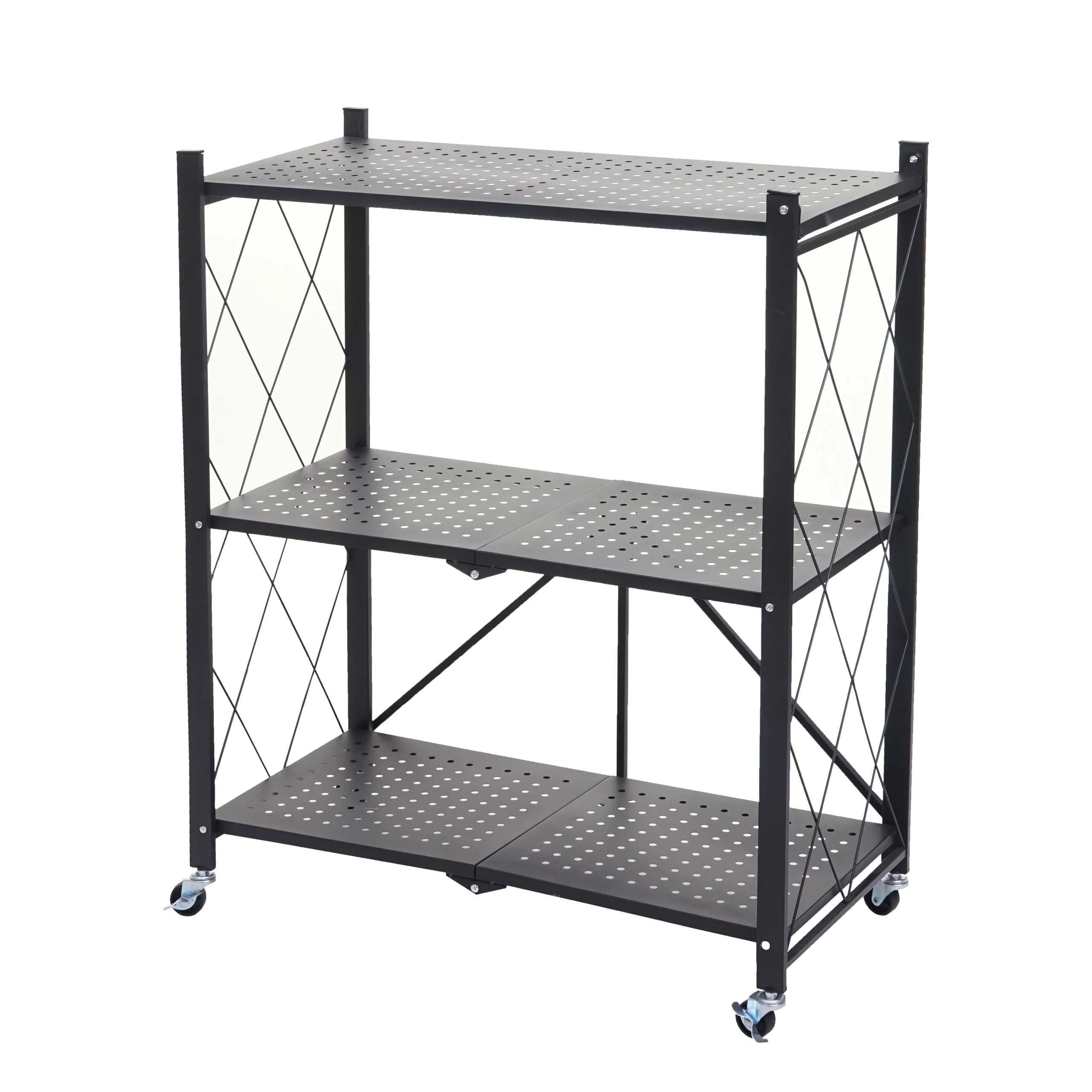 MCW Regal J85 Standregal 3 Ebenen Faltbar Stahl Schwarz - Bild 2