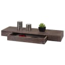 MCW Wandregal H37 mit Schublade Massivholz Braun Shabby Bild 1