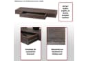 MCW Wandregal H37 mit Schublade Massivholz Braun Shabby Bild 5