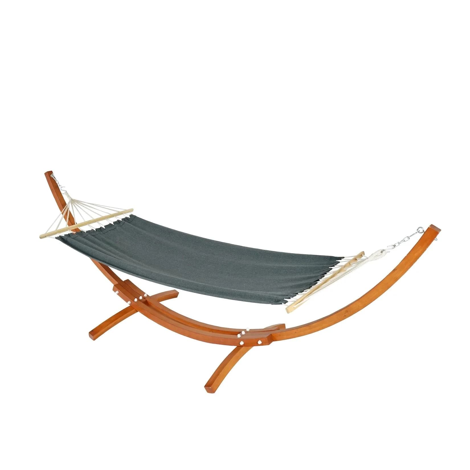 MCW Hängematte mit Gestell 320cm Braun/Grau bis 200kg