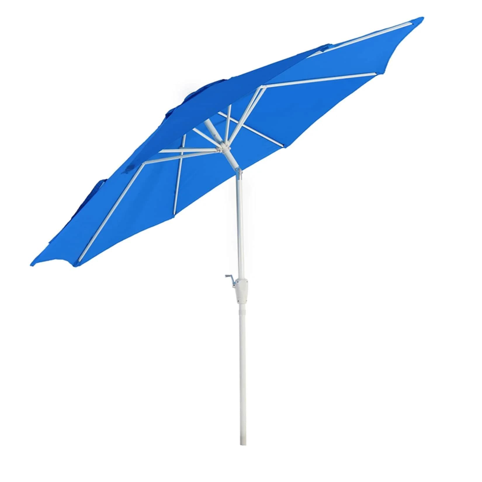 MCW Sonnenschirm Asti Gartenschirm 3m Blau Neigbar