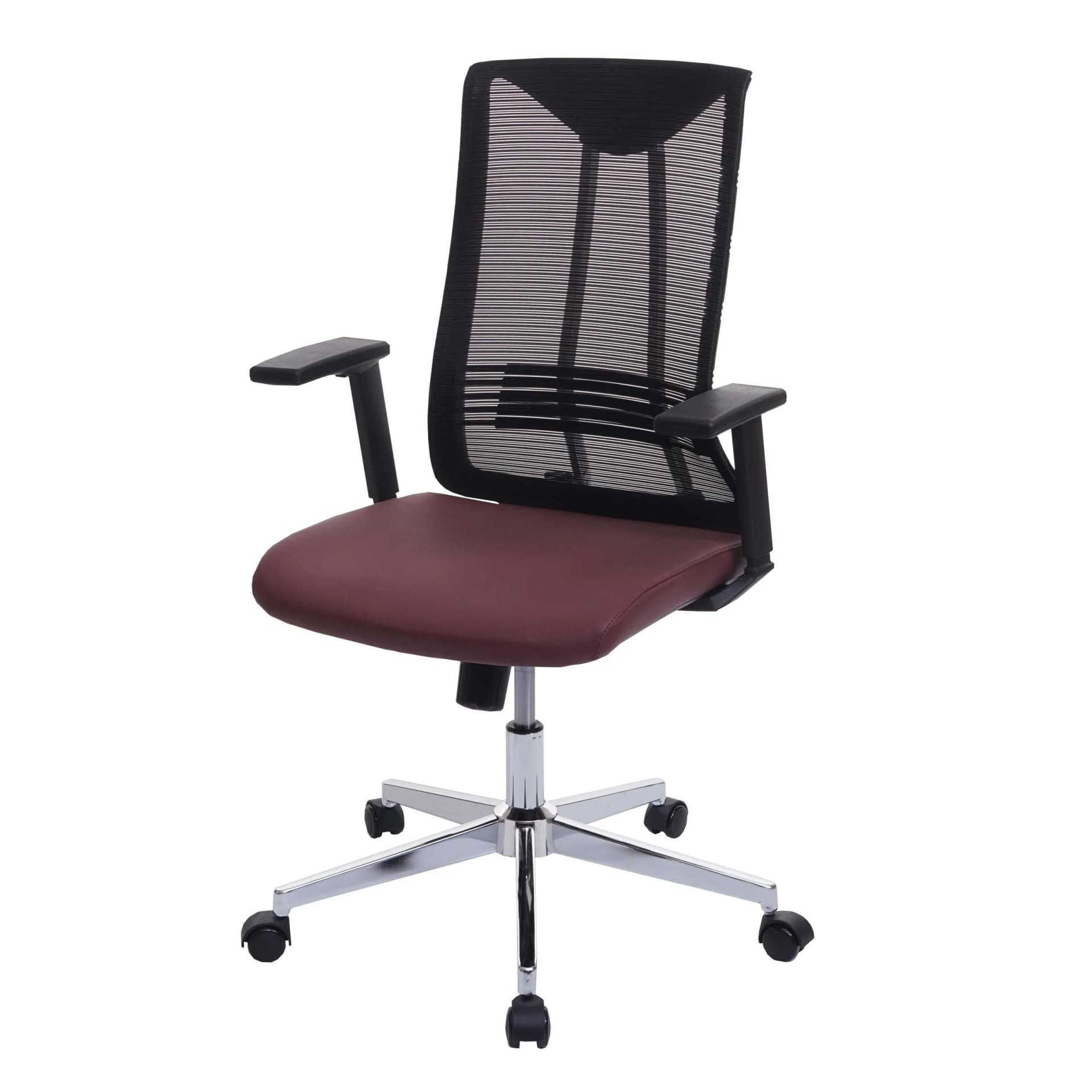 Bürostuhl MCW-J53 Ergonomisch Kunstleder Bordeaux-Rot - Bild 2