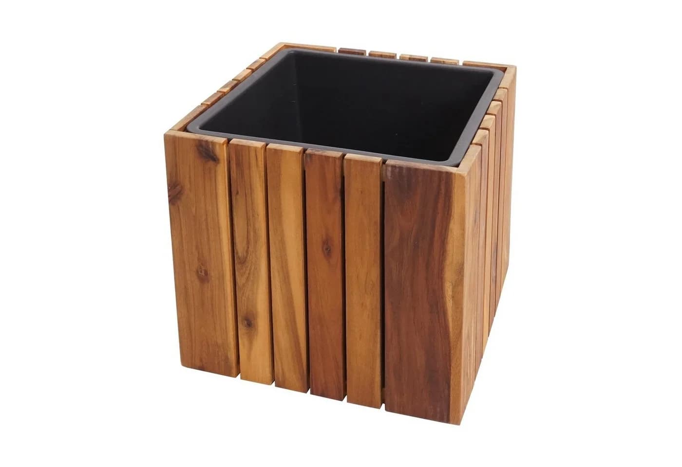 MCW Pflanzkasten Eckig 32cm Akazienholz Braun Outdoor - Bild 2
